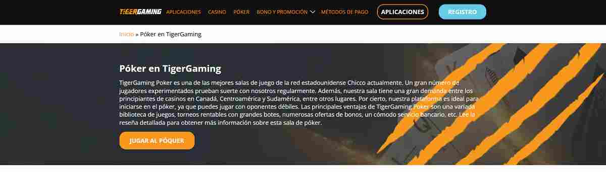 Tiger Gaming - Análisis detallado de las mejores salas de póker online